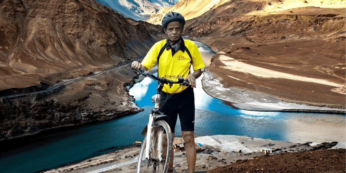 80 year old man cycles 4500 km