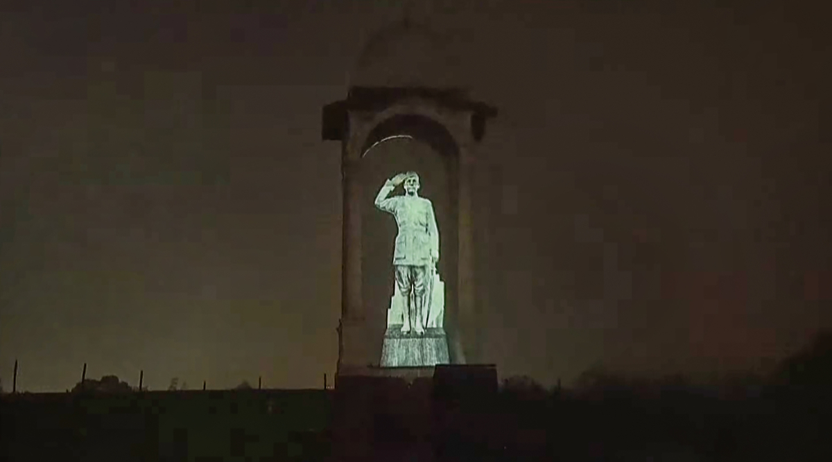 Netaji Subhash Chandra Bose hologram statue