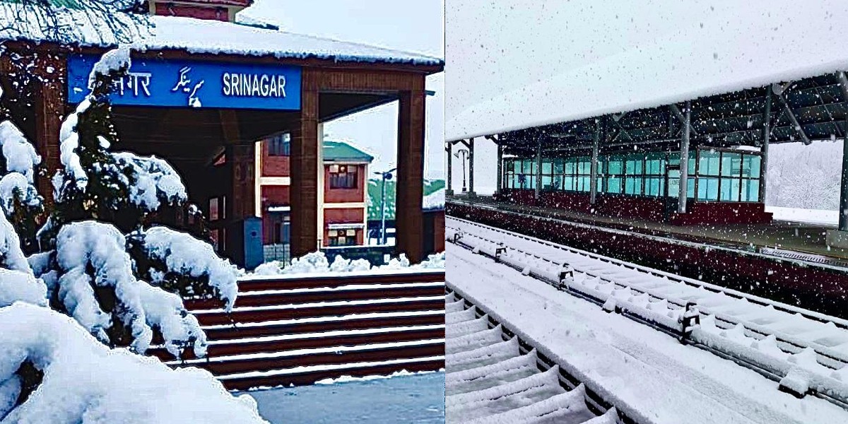 Railway Minister Shares Pictures Of Snow-Capped Srinagar Station; Calls It Heaven