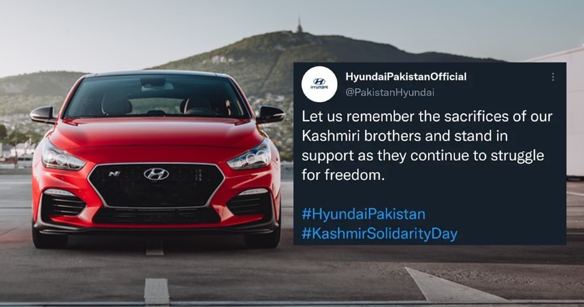 Here’s Why A Tweet On Kashmir By Hyundai’s Pakistan Dealership Has Enraged Indians