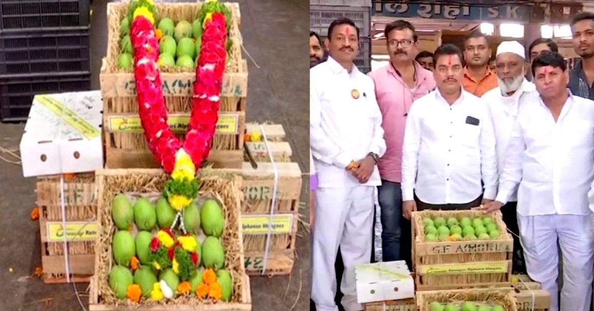 mango crate sold in pune auction