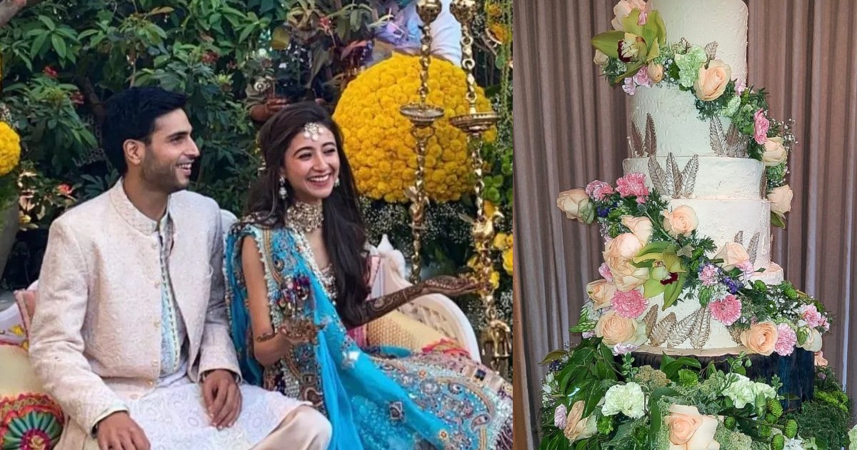 This Floral-Themed Cake From Anmol Ambani & Krishna Shah’s Wedding Was Ordered From This Bakery