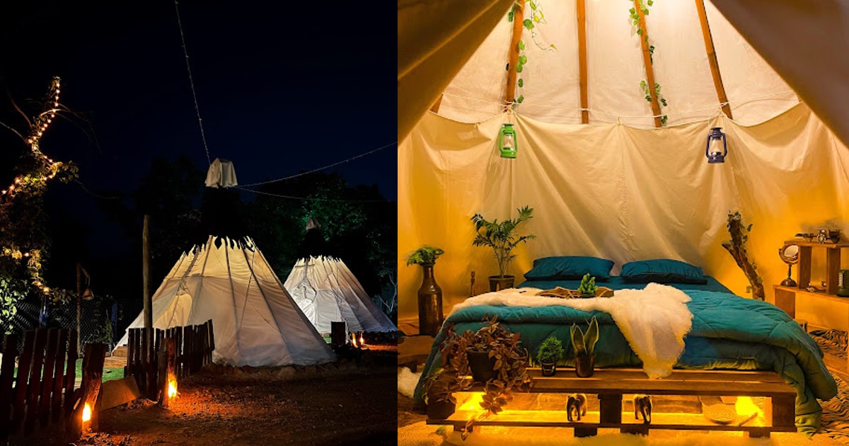 Stay Inside A Teepee Tent Under The Starlit Sky At This Glamping Site In Pune