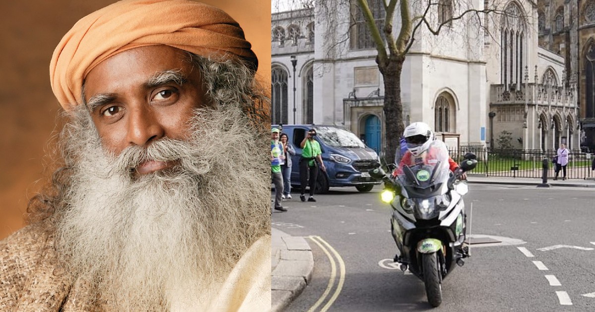 Sadhguru Starts His 30,000 Km Bike Tour From London To India To Save Soil