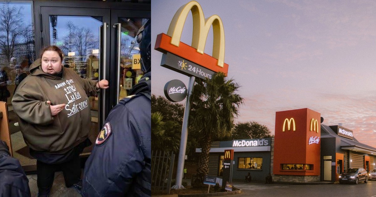 Russian Man Handcuffs Himself To McDonald’s Door To Save It From Closing
