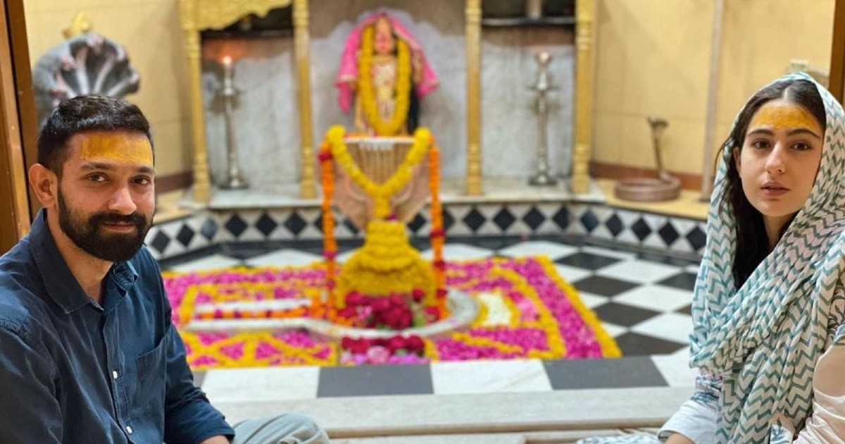 Sara Ali Khan & Vikrant Massey Visit Nageshwar Jyotirling In Gujarat To Offer Prayers