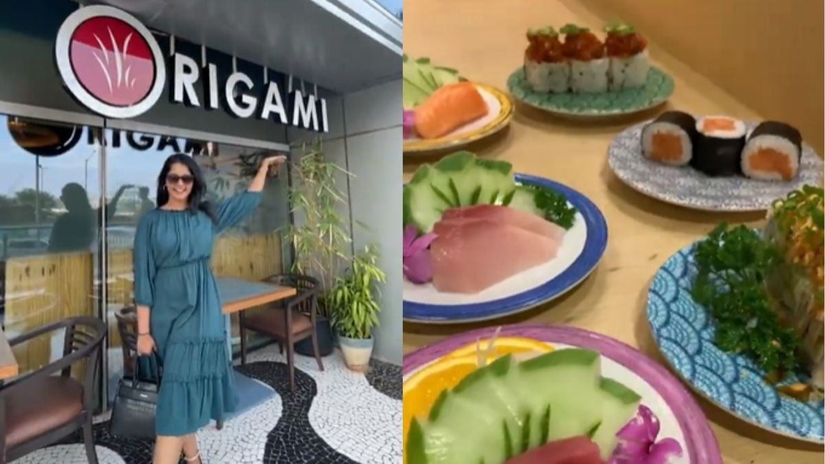 Relish Sushi At This Restaurant From A Conveyer Belt In Mumbai