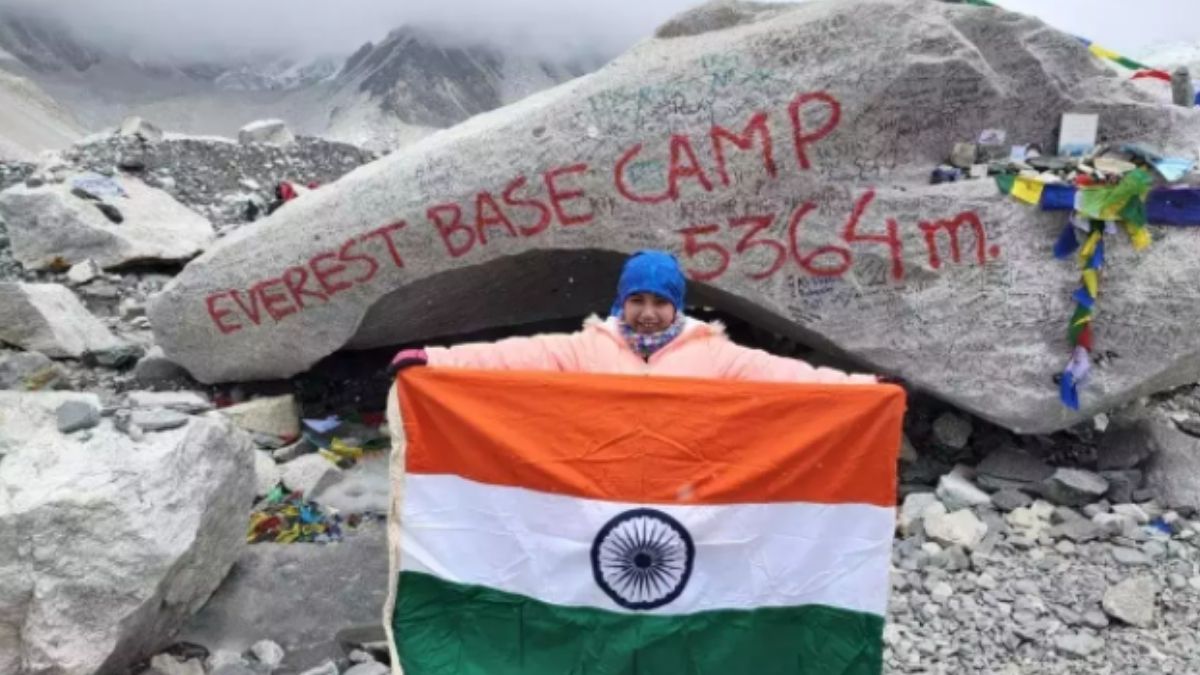 10-Year-Old Girl From Mumbai Climbs Mount Everest Base Camp At 5364m Altitude