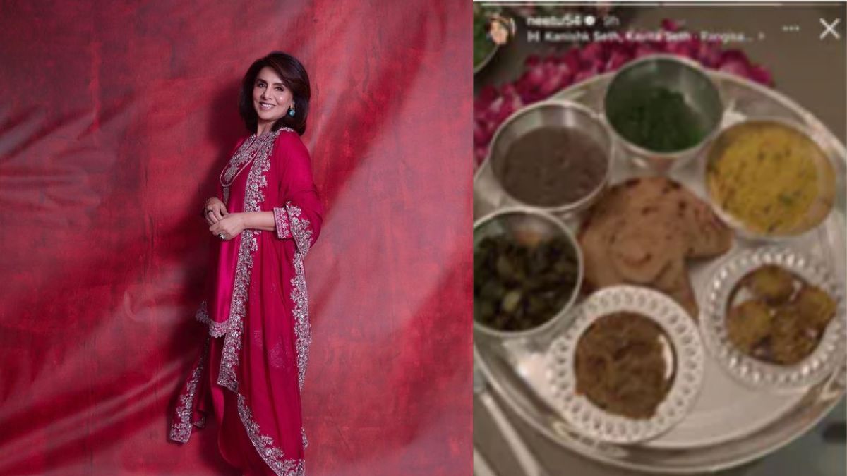 Neetu Kapoor Relishing Indian Feast With Drool Worthy Dishes In Traditional Cutlery Is A Foodie’s Dream