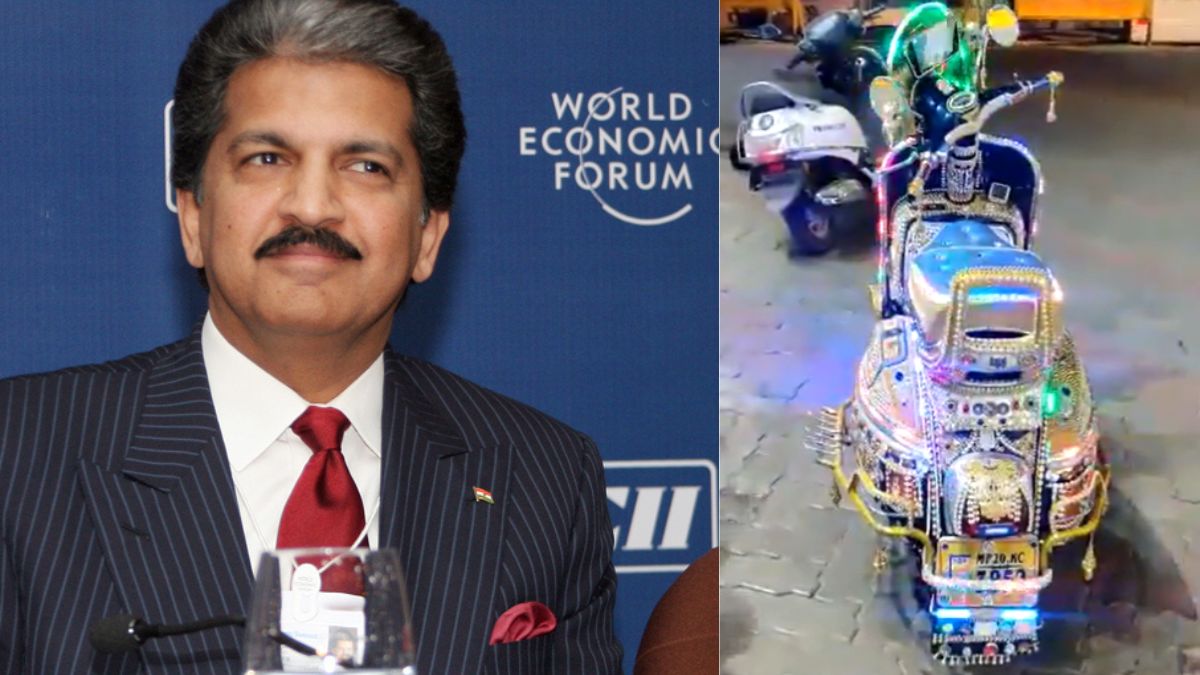 Anand Mahindra Is In Awe Of This Musical Scooter With LED Lights And Beadwork