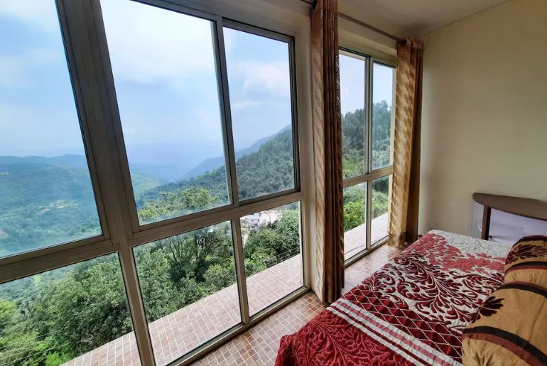 Valley view balcony nature flowers garden