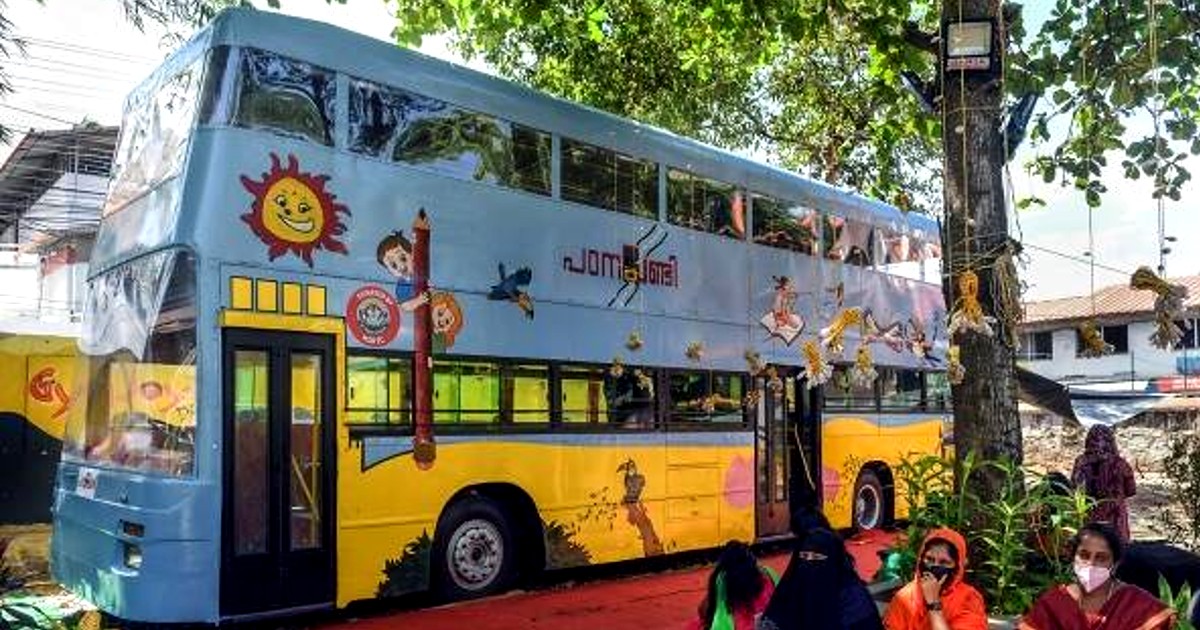 Kerala School Converts Double Decker Bus Into A Quirky Classroom And We’re In Awe