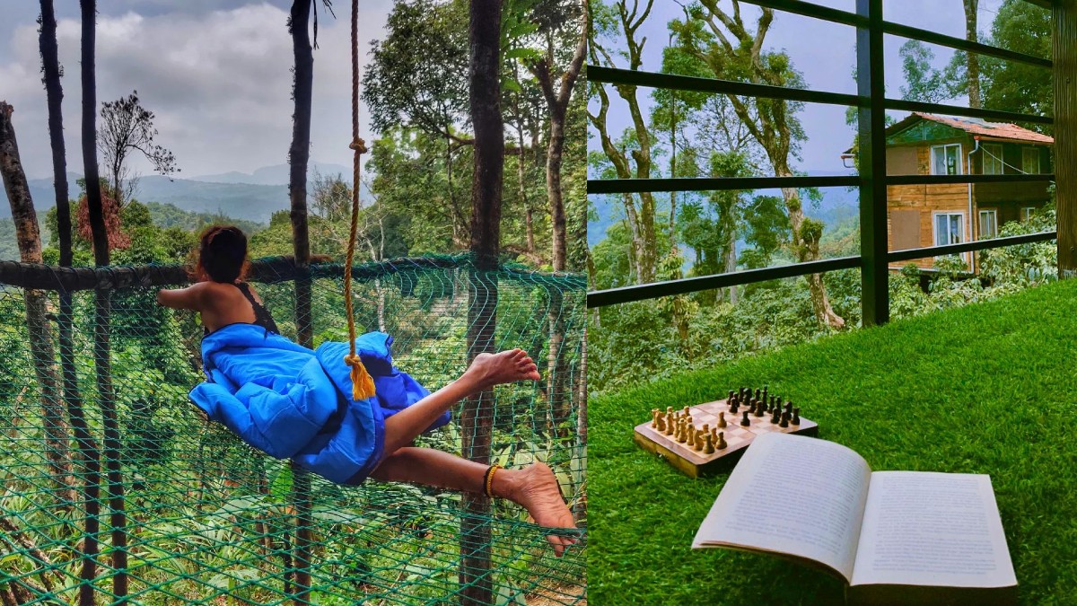 This Treehouse In Coorg Has A Suspended Machaan Lounge Net Overlooking The Mountains