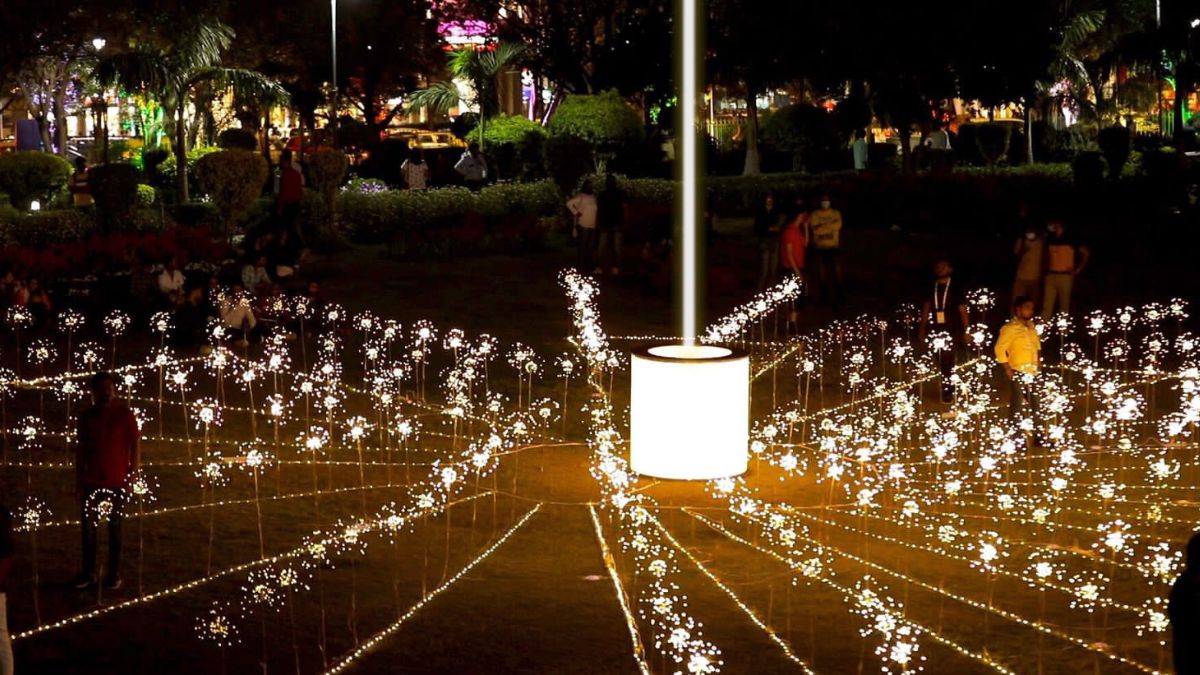 PM Modi Shares Pictures Of Digital Jyot In Central Park, Delhi That Pays Tribute To Freedom Fighters