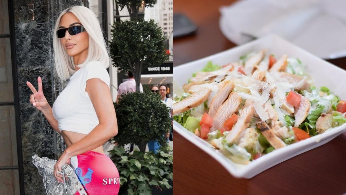 Kim Kardashian Eats This Chicken Salad In Dinner To Lose Weight