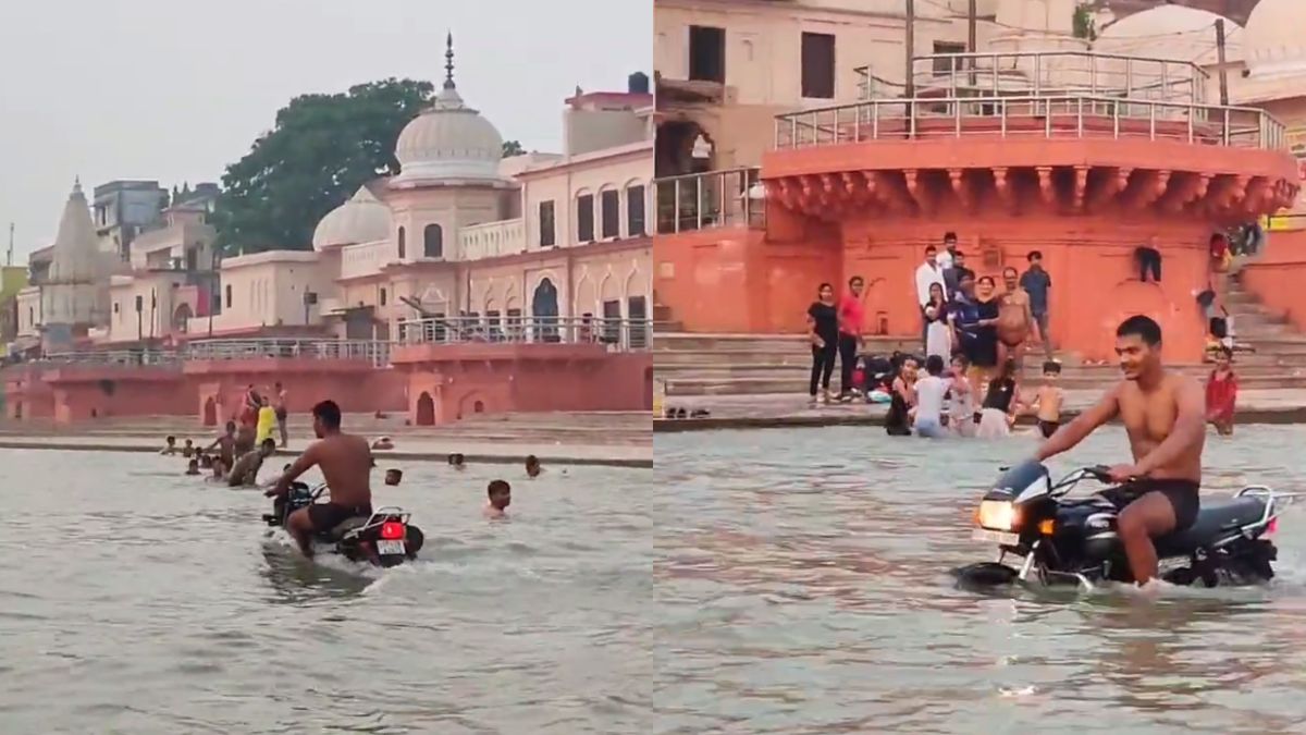 Youth Riding Shirtless In Sarayu River Of Ayodhya Gets Arrested
