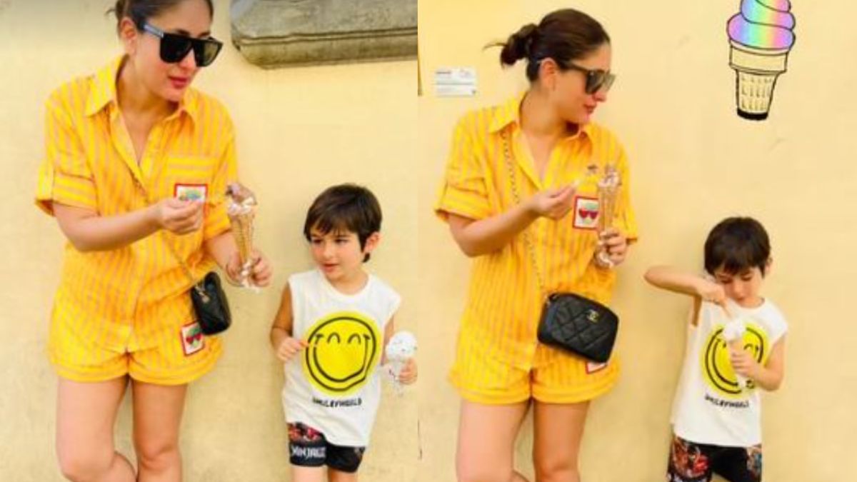 Kareena Kapoor Enjoys Gelatos With Taimur In London