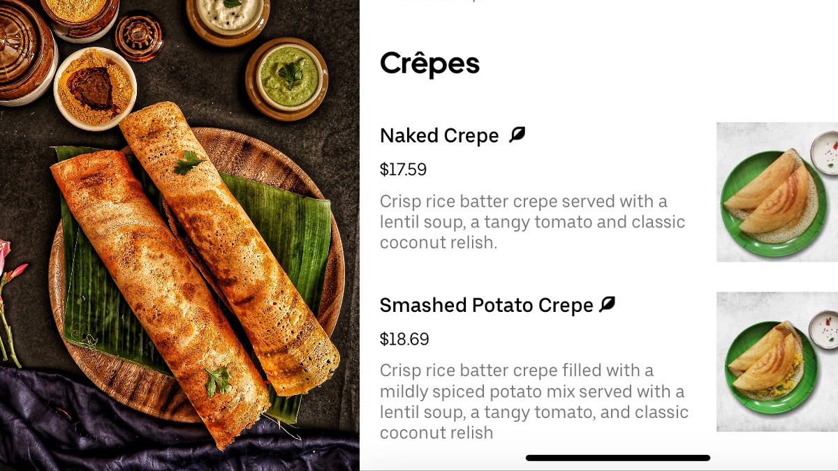 US Restaurant Calls Dosa ‘Naked Crepe’ And Sells It For ₹1400; Desi Twitter Furious