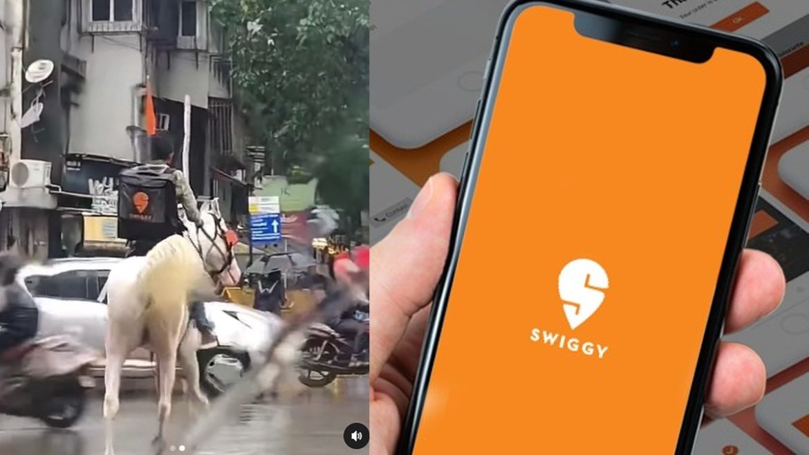 Swiggy Delivery Man on Horse