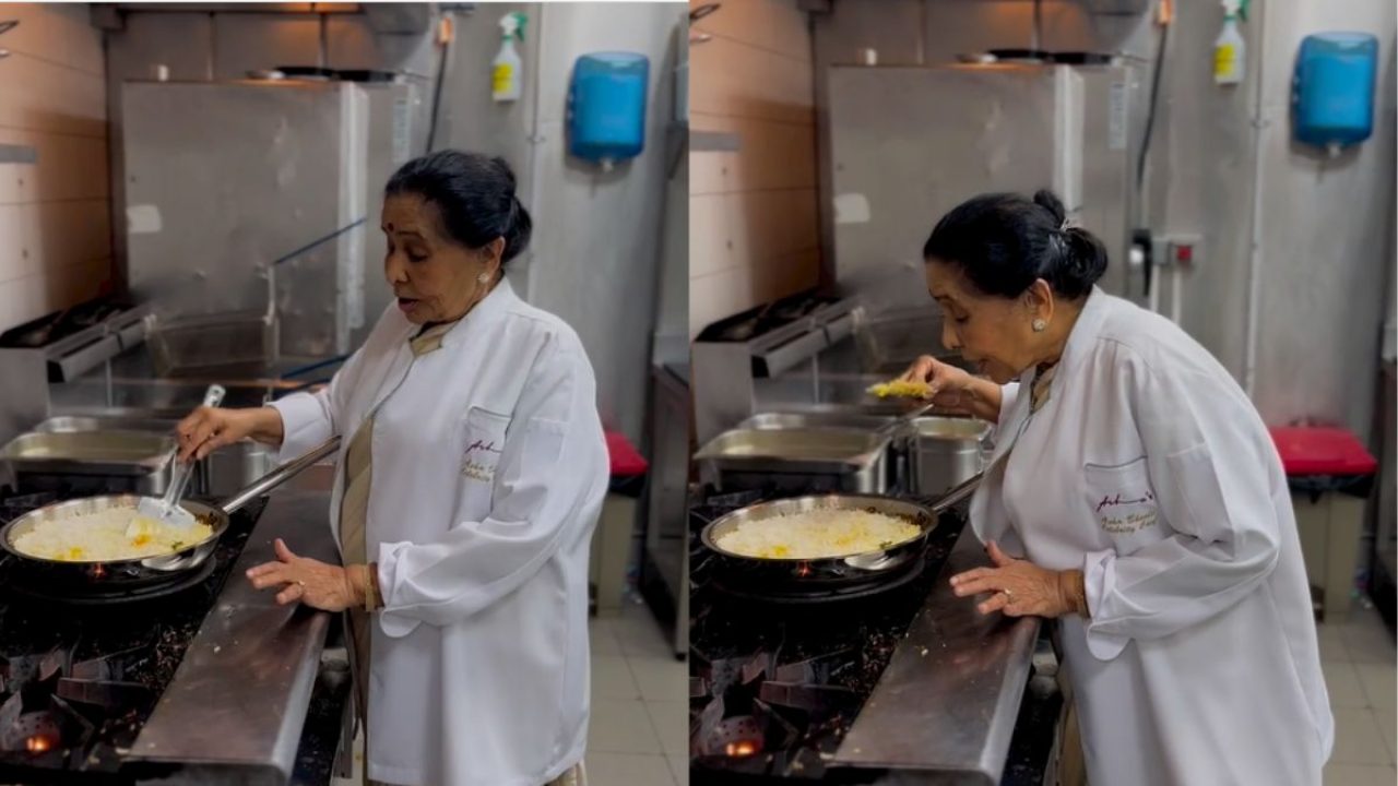 Asha Bhosle Cooks In Her Dubai Restaurant Kitchen; Fans Call Her Musical Chef | Curly Tales