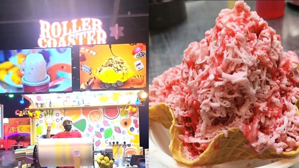 Try Dubai's Viral Roller Coaster Icecream Made With Fresh Fruits And Waffles