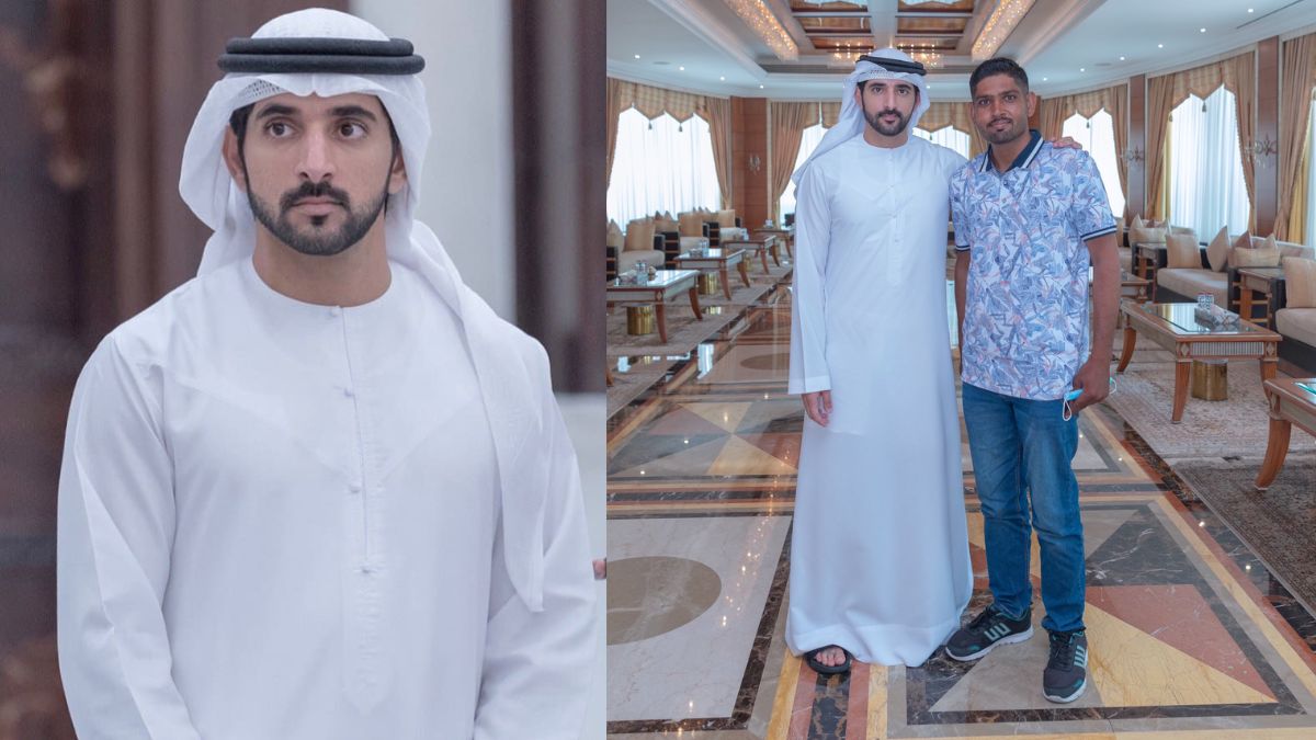 Sheikh Hamdan Meets Pakistani Delivery Boy Who Removed Blocks From Road