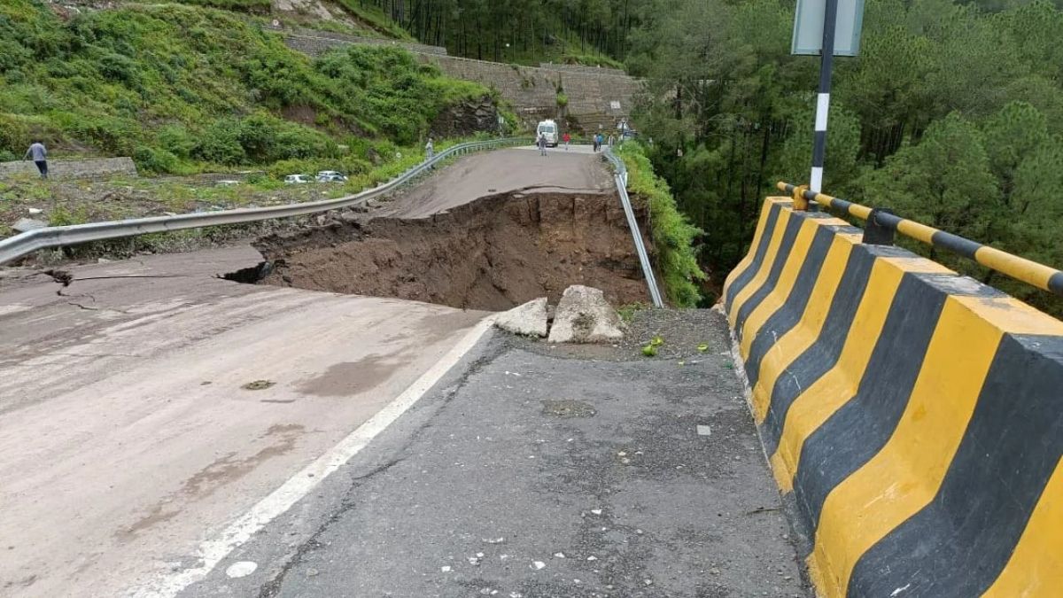 Shimla-Kalka Highway Collapses As Massive Portion Of Flyover Falls Off