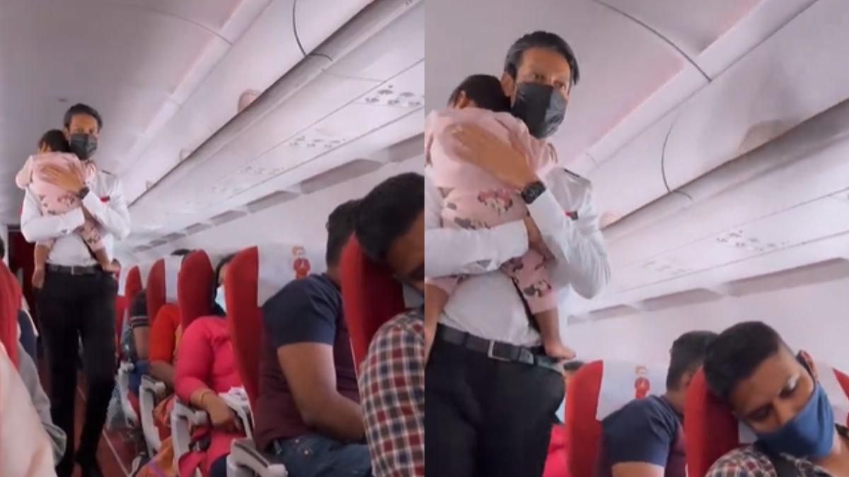 Heartwarming Video Of Air India’s Cabin Crew Calming A Baby In Flight Goes Viral