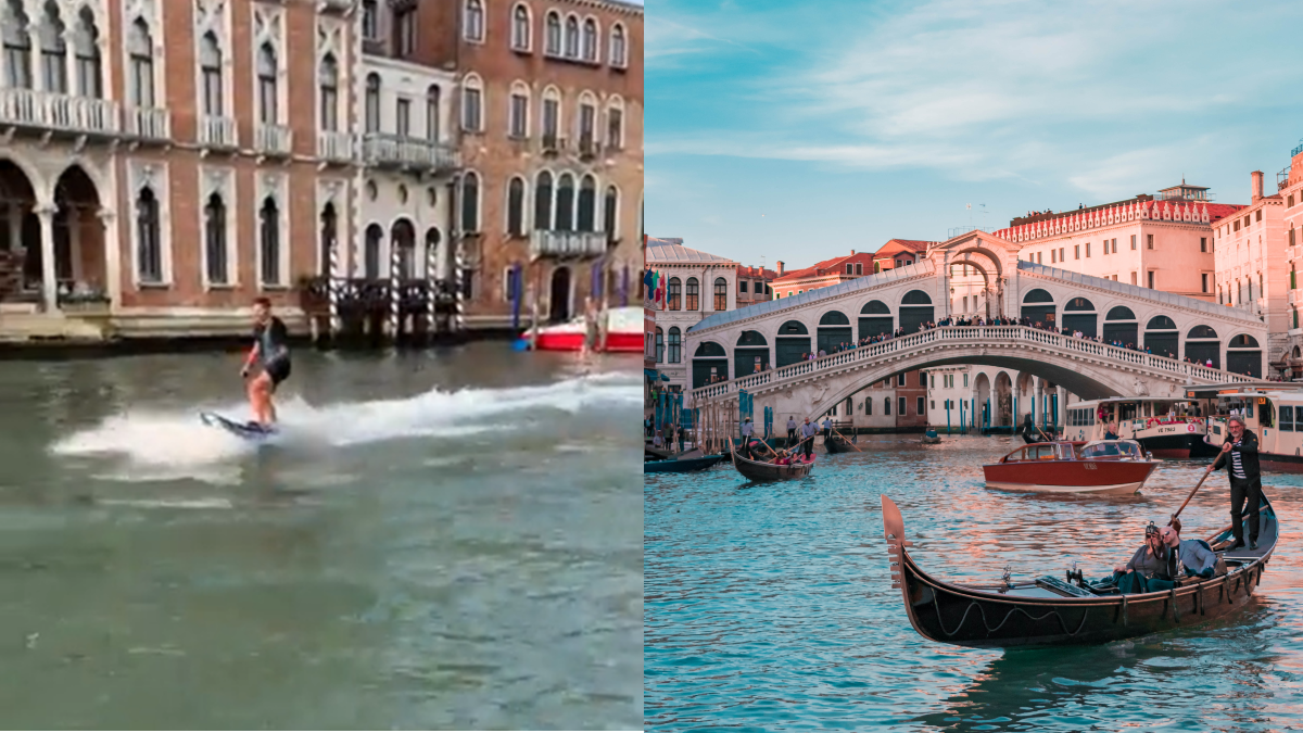 Tourists Spotted Surfing In Venice’s Grand Canal; Mayor Calls Tourists Idiots & Fines Them