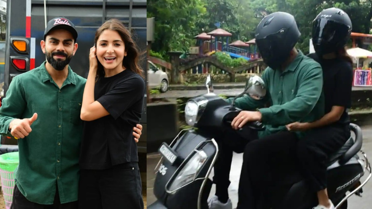 Virat Kohli & Anushka Sharma Ditch Swanky Car To Enjoy Scooty Ride In Mumbai Rains