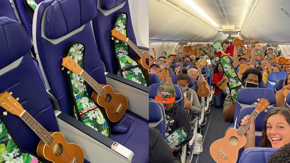 Music In The Sky! Airline Takes Passengers By Surprise With The World’s First In-Flight Ukulele Class