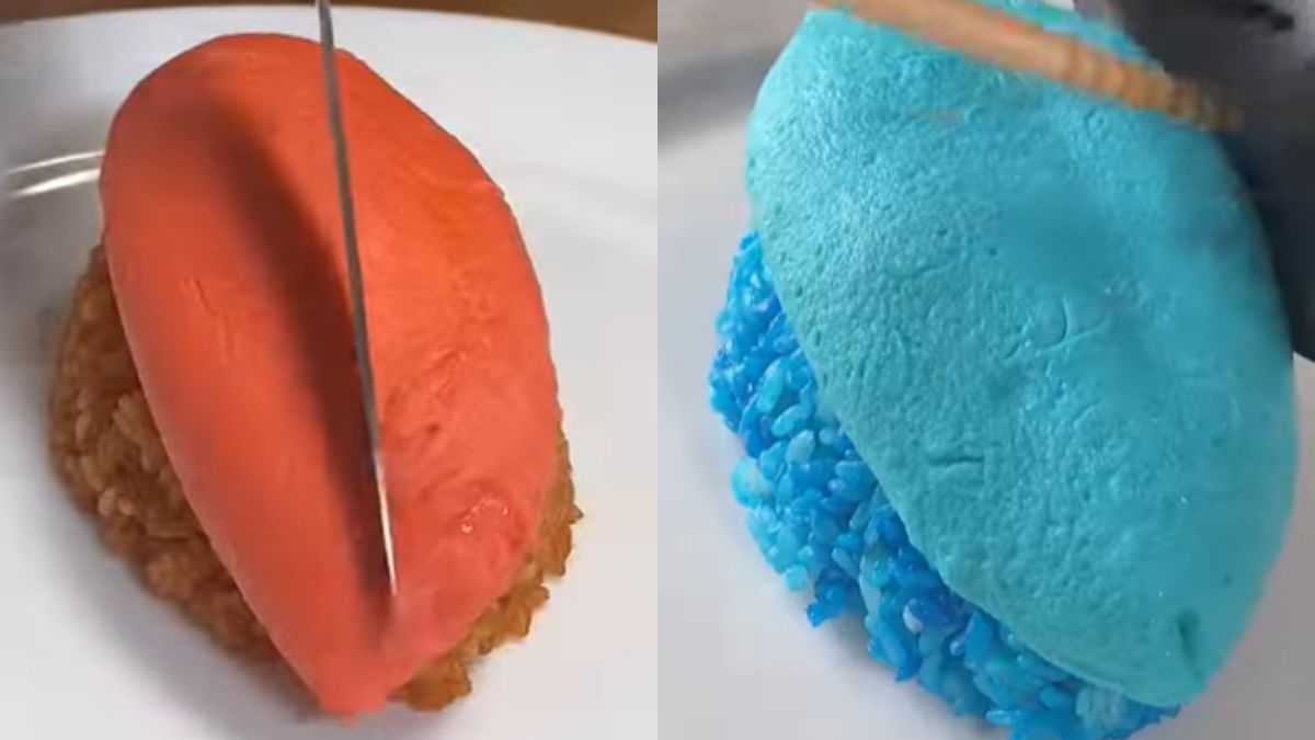 This TikToker’s Crayon-Coloured Omelette And Rice Is Art On Plate