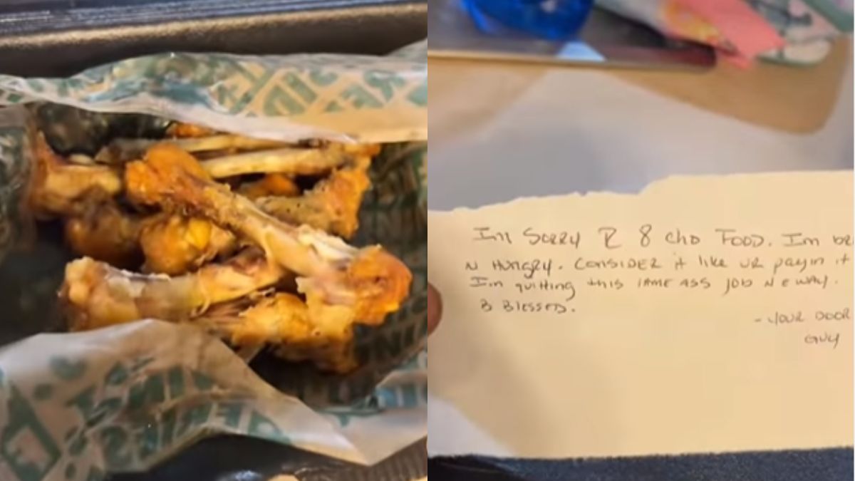 Man Orders Chicken Wings, Gets Bones And Note From Delivery Boy