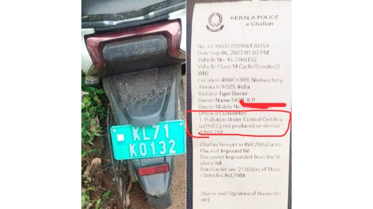 Electric Scooter Rider In Kerala Fined For Not Carrying Pollution Certificate Is The Joke Of The Year