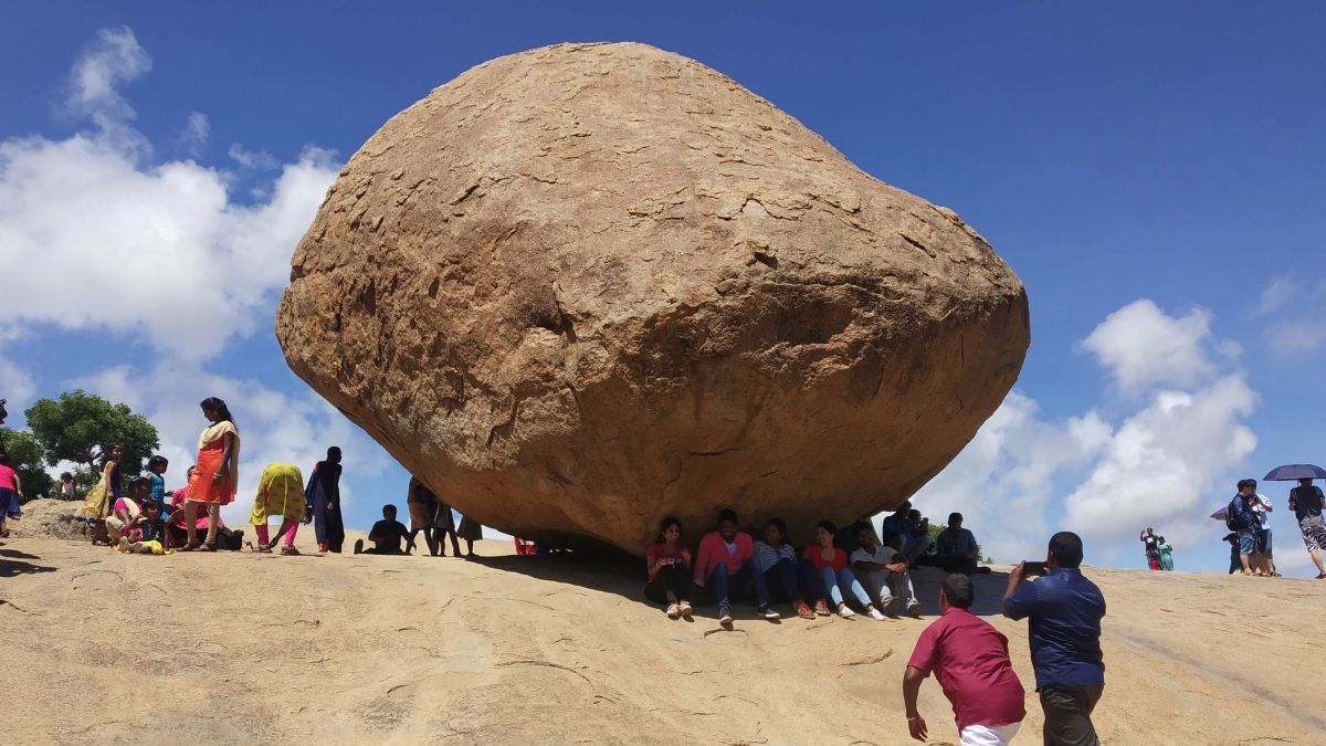 The Culture Gully on Instagram: #ExploreTamilNadu: The giant boulder,  often known as the Butter Ball appears to be frozen on the hill and no one  has been able to understand why. According