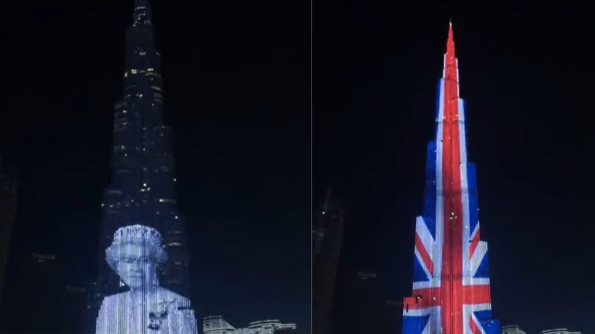 Burj Khalifa Lights Up To Pay Tribute To Queen Elizabeth II