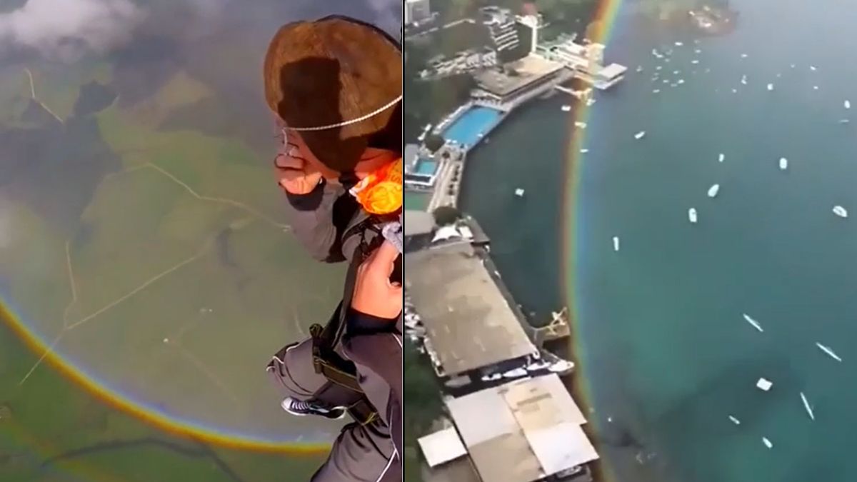 Quite Literally Over The Rainbow! Viral Video Shows How A Rainbow Looks From Above!
