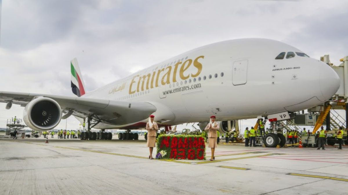 Attention Passengers! World’s Largest Passenger Plane Emirates Airbus A380 Debuts In Bengaluru