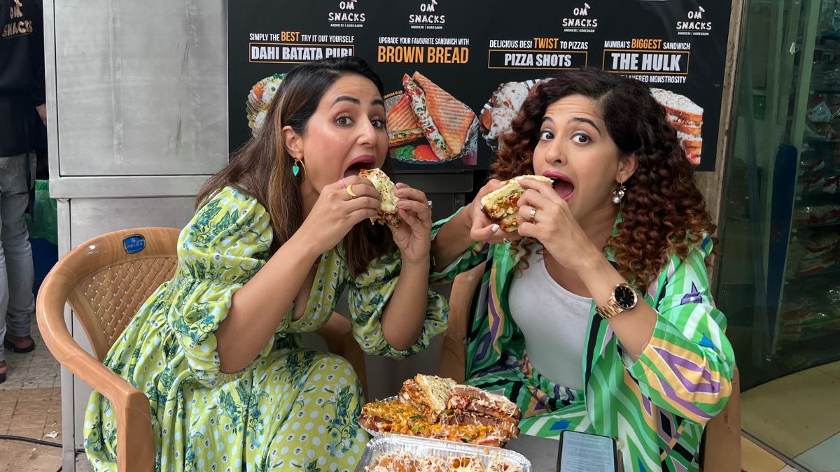Cheese Lover, Hina Khan Sinks Her Teeth Into Mumbai’s Cheesiest Sandwich: The Hulk Sandwich