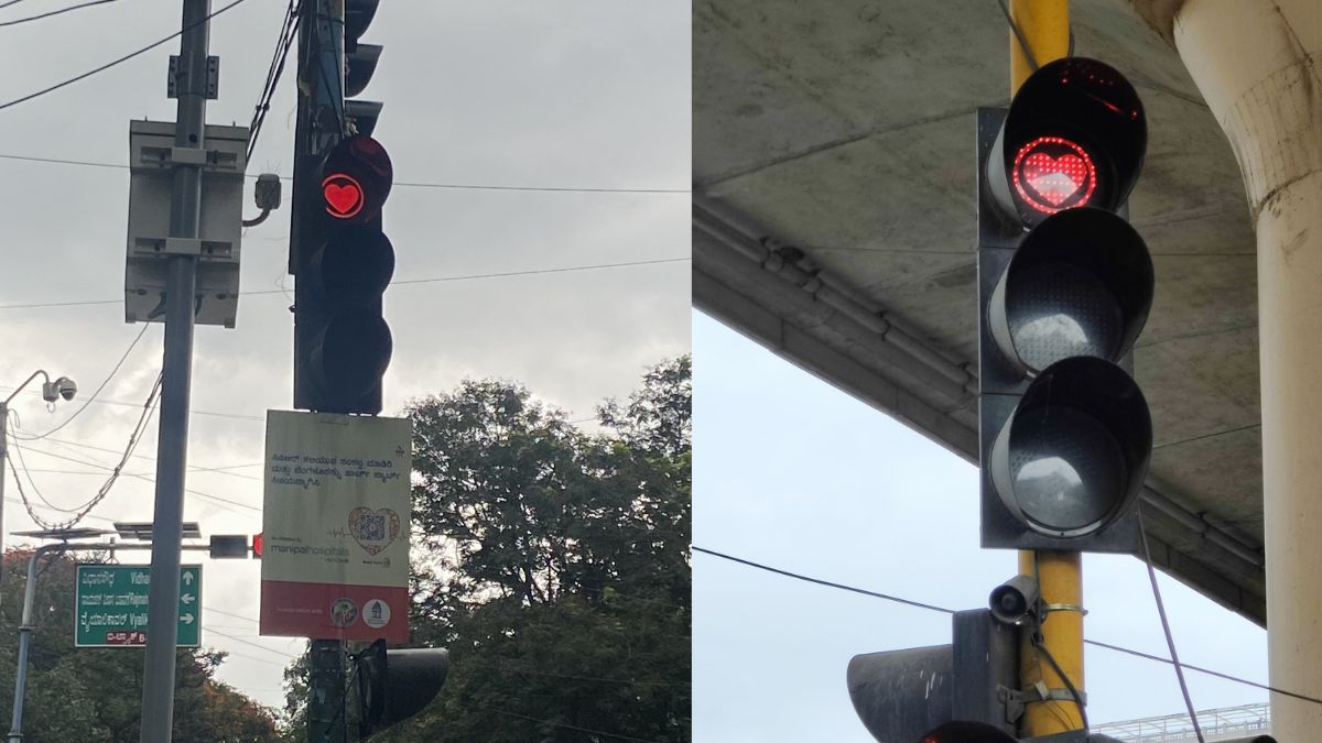 Bengalureans, Have You Seen Heart-Shaped Traffic Lights Installed Across The City?