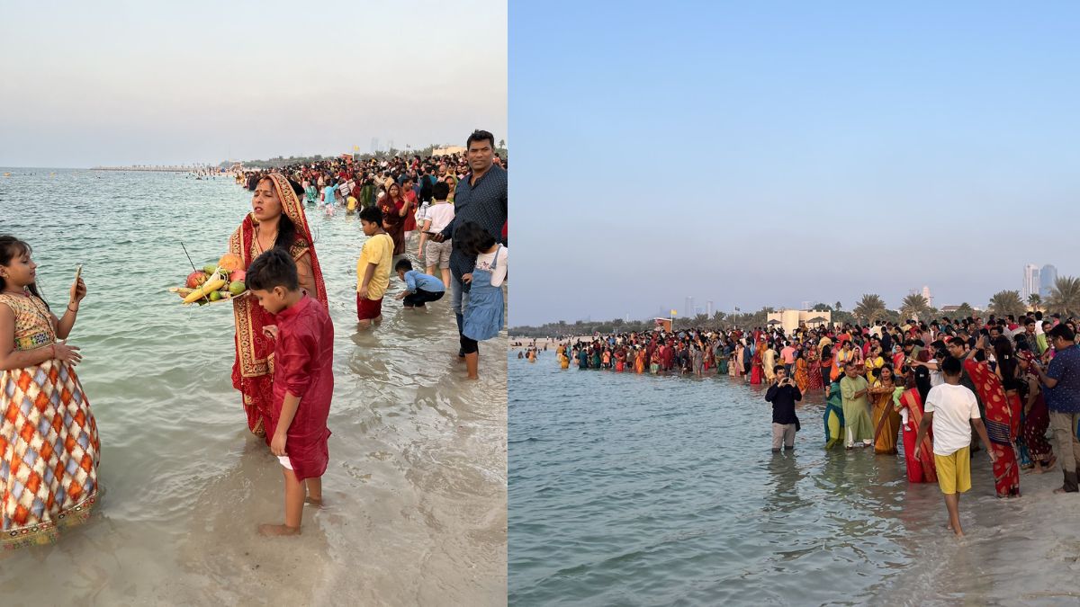In A First, Indian Family Celebrates Chhath Puja At Palm Jumeirah Open Beach