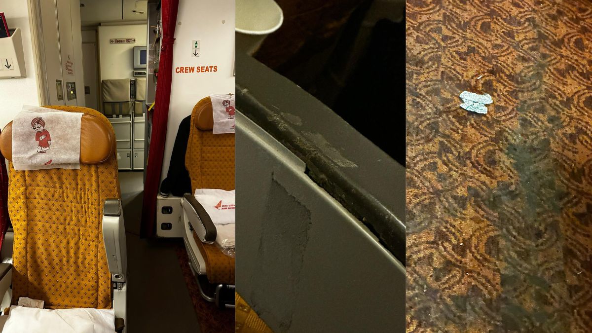 Filthy Floors, Broken Seats & Downgrading: Air India Long Haul Flight Was A Nightmare For Business Class Flyers
