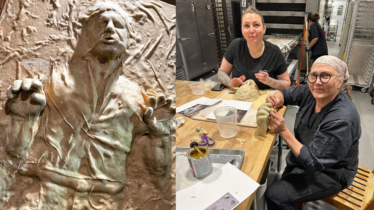 May The Bread Be With You; California Baker Creates 6-Foot Han Solo Sculpture Out Of Bread Dough
