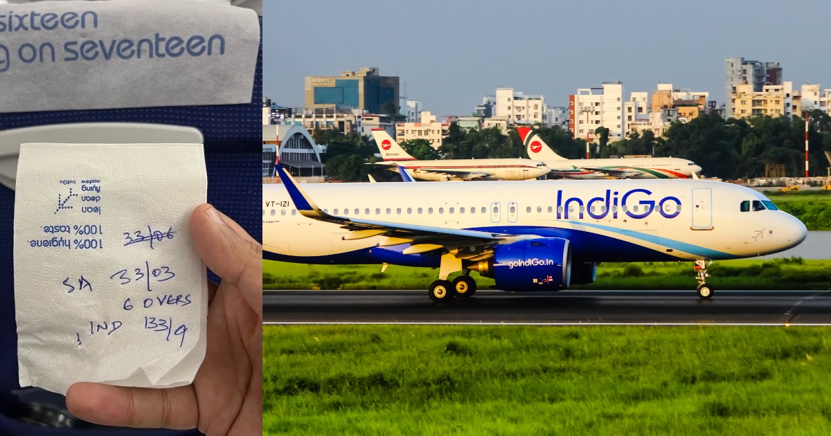 Cricket Fever 35,000 Ft Above: IndiGo Pilot Scribbles Match Scores On Tissue & Hands It To Passenger