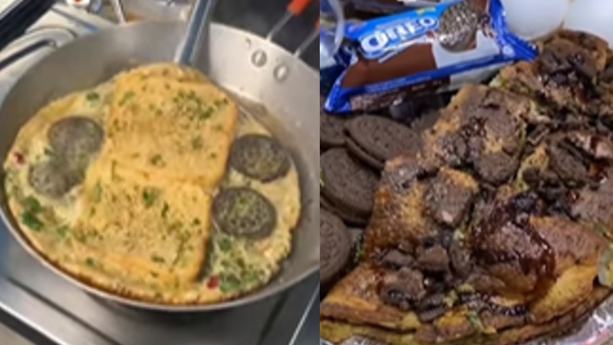 Street Food Vendor Makes Omelette With Crushed Oreos. Yaar, For The Love Of God, Staph It!