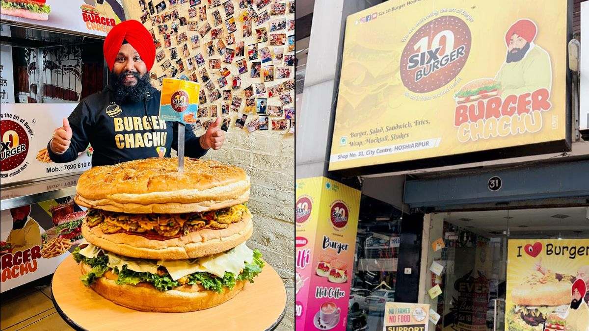 Six 10 Burger In Punjab Serves India’s BIGGEST Burger Weighing A Whopping 45 Kgs!