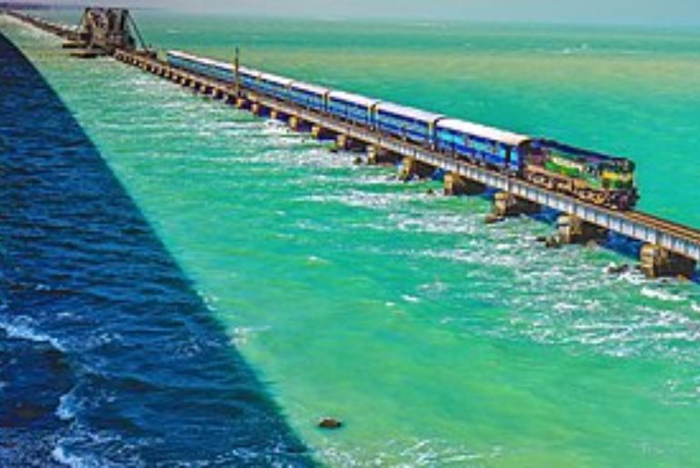 Taking India's Most Adventures Train Ride Over Pamban Bridge