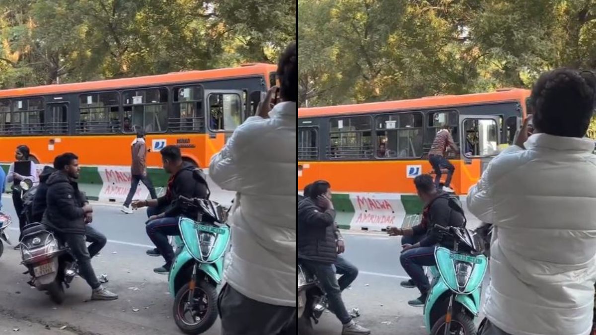 Pehle Chai, Phir Sawari! Delhi Driver Parks Bus In The Middle Of The Road & Hops Out For Quick Cup Of Chai