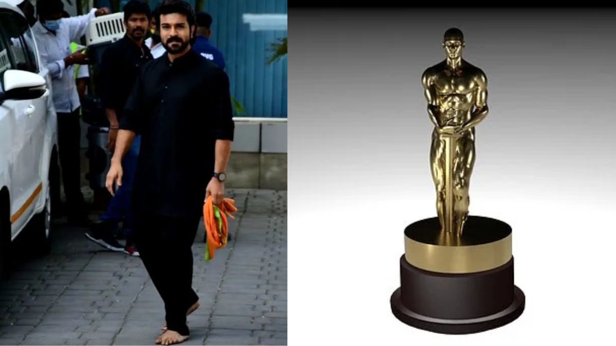 Actor Ram Charan Was Spotted Walking Barefoot At The Hyderabad Airport, Heading To Attend The Oscars. Here’s Why!