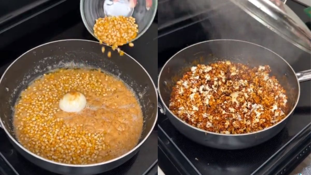 Netizens Are Trying To Figure Out Ande Ka Funda In Video Of A Woman Preparing Caramel Popcorn With Whole Egg In It